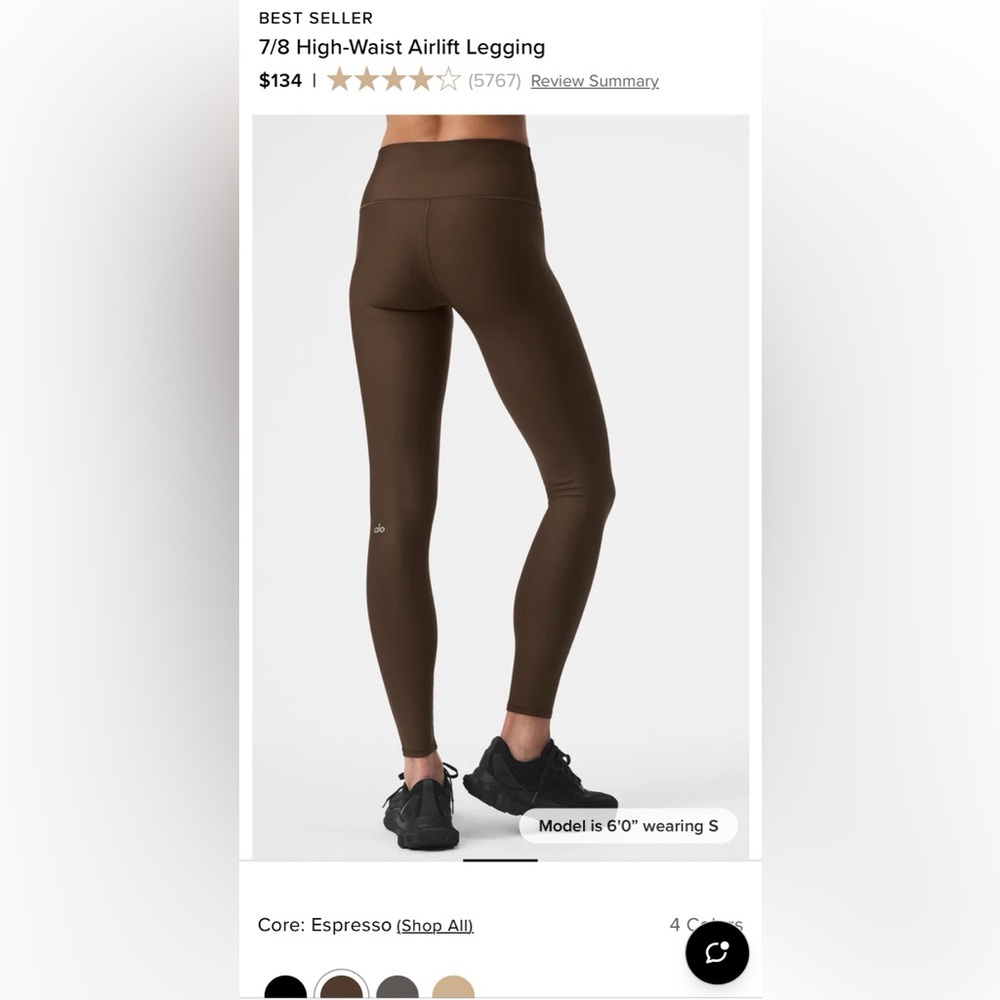 ALO Yoga Chocolate Brown Leggings